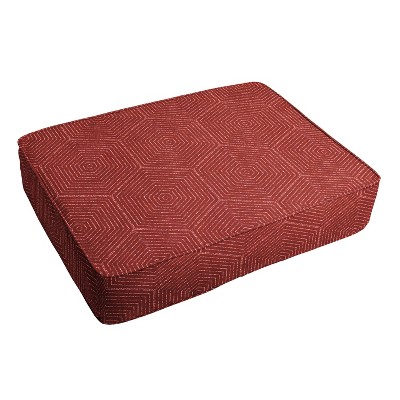 29"x18"x5" Sunbrella Corded Outdoor Floor Cushion Burgundy