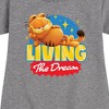Girls' - Garfield - Living The Dream Graphic Short Sleeve Fleece Dress - 2 of 4
