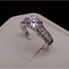Shauna Engagement Ring Sterling Silver Cubic Zirconia Womens Ginger Lyne Collection Size 10 - 3 of 4