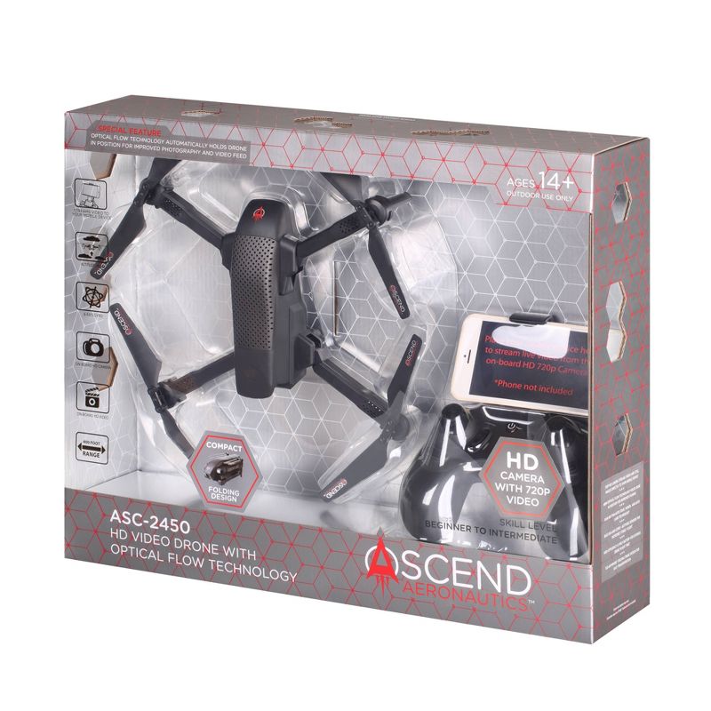 Ascend Aeronautics ASC-2450 Premium HD Video Drone with Optical Flow Technology, 3 of 6
