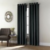 Thermaplus Shadow Window Treatment Blackout Grommet Curtain Panel 52" x 108" for Bedroom Livingroom Black - 2 of 4