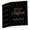 Big Dot of Happiness Chic 16th Birthday - Black and Gold - Fill In Birthday Party Invitations (8 count) - 2 of 4