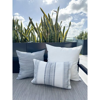Seaside Smooth Indigo Acrylic Outdoor Pillow 25"