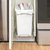 Glidez Chrome-Plated Steel Pull-Out/Slide-Out Discreet Plastic Trash Can for Under Cabinet Use - 2 of 4