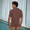 Campus Sutra Men Men's Chocolate Brown Puffy-Textured Shirt - 4 of 4