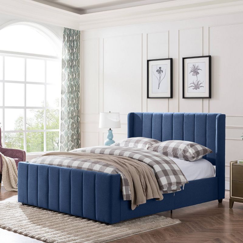 Queen Antoinette Traditional Upholstered Bed - Christopher Knight Home, 3 of 8