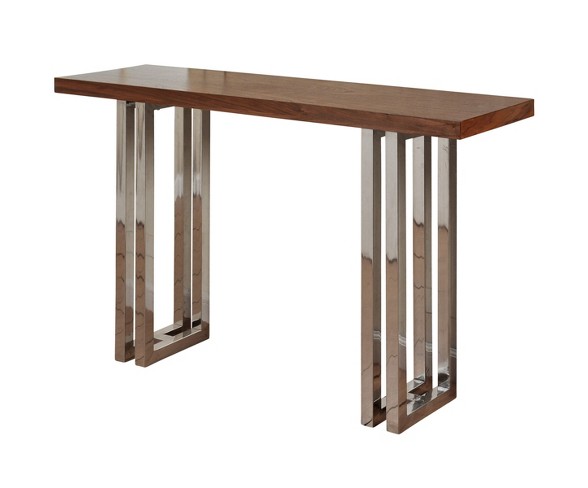 Parallel Lines Twin Leg Console Table Walnut - Stylecraft