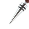 Unique Bargains Oval-Top Wine Stopper Aluminum Alloy TPR Wood Red Brown Black Silver Tone 1 Pc - 3 of 3