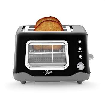 Rise by Dash Metal Black 2 slot Toaster 7.9 in. H X 12.2 in. W X 9.5 in. D