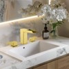 Cobbe Bathroom Widespread Faucet 3-Hole Bathroom Sink Faucet Double Handle with Pop-Up Drain and Supply Hoses Brushed Gold - 2 of 4