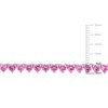 EVERLY JEWELRY | Sterling Silver 31.2 CT TGW Created Pink Sapphire Tennis Necklace, 18-inch - 2 of 4