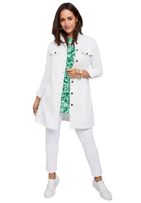 Jessica London Women's Plus Size Long Denim Jacket