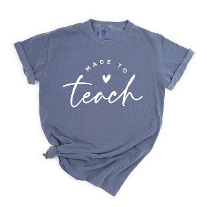 Simply Sage Market Women's Made To Teach Short Sleeve Garment Dyed Tee - 1 of 2