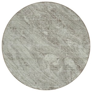 Taupe Beige And Tan Abstract Washable Indoor Outdoor Area Rug - 1 of 4