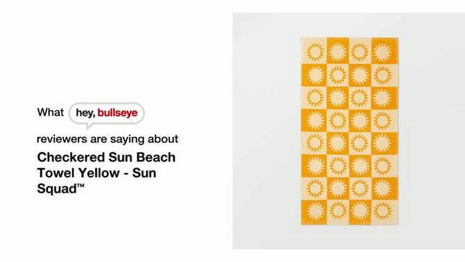 Checkered Sun Beach Towel Yellow - Sun Squad&#8482;, 2 of 6, play video