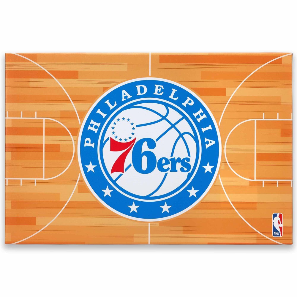 Photos - Wallpaper NBA Philadelphia 76ers Court Canvas Wall Sign