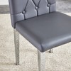 Vynxaria Set of 6 Gray Armless Dining Chairs with Vintage Design - 4 of 4