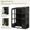 Walk-in Wood Greenhouse with 4 Skylights & 2 Folding Shelves, 78-inch Cold Frame - 2 of 4