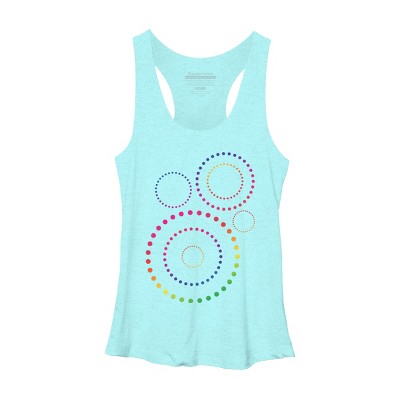 Adult Design By Humans Pride Inclusion Rainbow Circles By SpiritofWonderland Racerback Tank Top