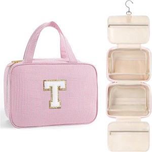 Toiletry Bag Men Hanging Compact Large Travel Initial Makeup for Women Teen - 1 of 4