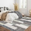 Machine Washable Living Room Rug 8 x 10 Large Geometric Patchwork Accent Carpet with Non-Slip Backing, Low Pile Area Rug, Foldable Modern Rug - 2 of 4