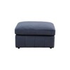 DOMETOUR Dark Gray Microfiber Living Room Ottoman - Comfortable Upholstered Footstool with Modern Design - 2 of 4