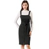 INSPIRE CHIC Women's Classic Button Decor Slim Fit Sleeveless Tie Waist Pinafore Overall Dress - 2 of 4