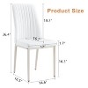 CAVINAS 4-Piece Modern PU Leather Dining Chairs, Kitchen Side Chair with PU Material High Back Seat and Sturdy White Leg - 4 of 4