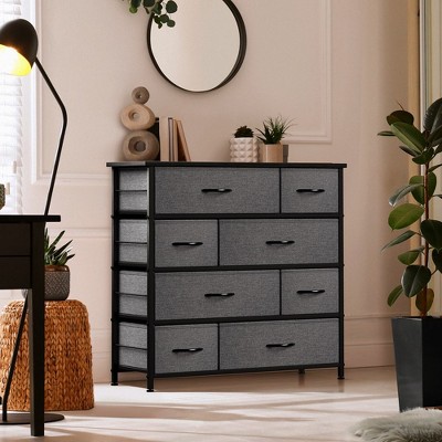 Black Steel Frame Nursery Dresser with Extra Deep Drawers