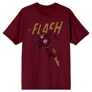 DC Comic Book Men's Flash Classic Logo Cardinal Red Graphic T-Shirt - 1 of 1