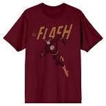 DC Comic Book Men's Flash Classic Logo Cardinal Red Graphic T-Shirt