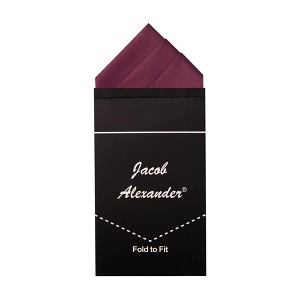 Jacob Alexander Men’s Pre-Folded Satin Pocket Square – Triangles - 1 of 1