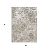 HomeRoots 3' X 5' Sand And Light Blue Geometric Distressed Area Rug - 3 of 3