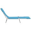 vidaXL Folding Sun Loungers 2 pcs Steel and Fabric Blue - 4 of 4