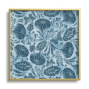 Heather Dutton Arabella Washed Indigo Metal Framed Art Print - Deny Desings - 1 of 3