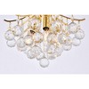 Elegant Lighting Toureg 3 light Gold Flush Mount Clear Royal Cut Crystal - 4 of 4