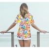 LA LEELA Button Down Shirt for Women Casual Summer Beach Shirt Collared Blouse Short Sleeve Vacation Hawaiian Shirts Tops for Women - 3 of 4