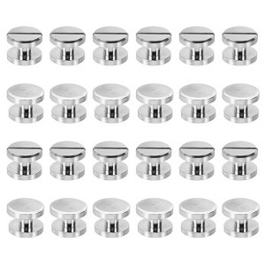 Unique Bargains Brass Rust-proof Durable Leather Belt Scrapbook Binding Chicago Screws 25 Sets - 1 of 4