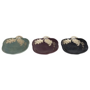 Transpac Ceramic Autumn Elegance Acorn Plate Set of 3 Fall/Harvest Home Decorations - 1 of 1