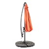 Gulches 10ft Offset Hanging Market Patio Umbrella w/Easy Tilt Adjustment, Polyester Shade,8 Ribs for Backyard, Poolside(orange ) - 4 of 4