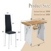 Infurnic Dining Sets Wood Veneer Dining Set with 6 Chairs Marble Style Legs Modern Minimalist Kitchen Table Collection, Black, 55"*31.5"*29.5" - 4 of 4