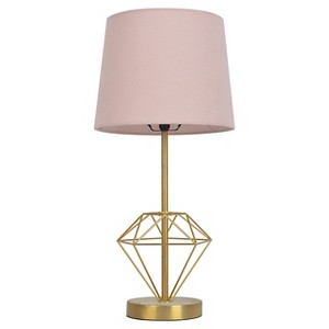 Wire Diamond Table Lamp Pink/Gold - Pillowfort , Size: No Bulb