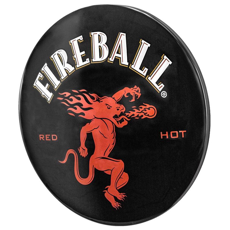 15&#34; x 15&#34; Fireball Red Hot Dome Metal Sign Black/Red - American Art Decor, 1 of 7