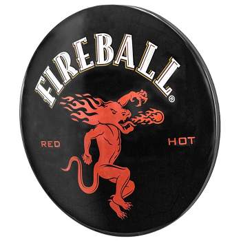15" x 15" Fireball Red Hot Dome Metal Sign Black/Red - American Art Decor