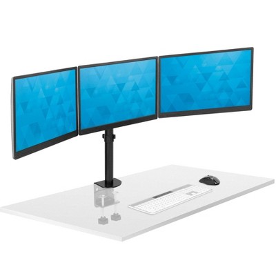 Black Heavy Duty Steel Full Motion Triple Monitor Desk Mount