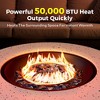BDELITE Propane Fire Pit with Propane Tank, Glass Stone and Rain Cover Suitable for Outdoor Living-30*30*12.8 Inch - 3 of 4