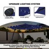 Clihome 10 Ft.Outdoor Patio Cantilever Umbrella with 360 Degrees Rotation,LED Lights,Waterproof Fade-Resistant Canopy with Cross Base - 4 of 4
