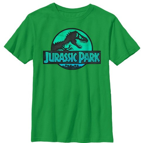 Boy's Jurassic Park Ocean Ripple Logo T-shirt - Kelly Green - X Small ...