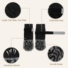 Unique Bargains Pet Socks for Dogs with Reflective Adjustable Tapes Black Gray 4 Pcs - 2 of 4