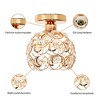 YANSUN 7 in. 1-Light Gold Mini Crystal Semi-Flush Mount with Elegant and Modern Look - 4 of 4